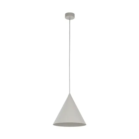 Lampa wisząca beżowa na E27 klosz stożek CONO - 6631