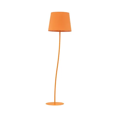 Lampa podłogowa 150cm NICOLA E27 z pomarańczowym abażurem - 6644
