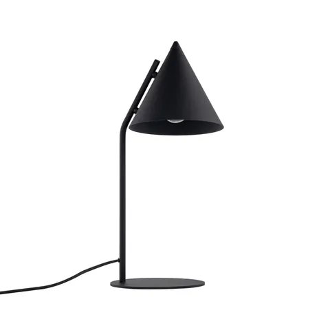 Lampka nocna z czarnym kloszem-stożkiem CONO E27 - 16009