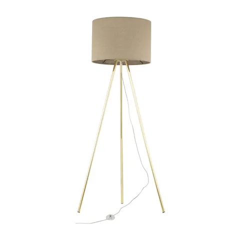 Lampa podłogowa na złotym trójnogu UMBERTO E27 - 16036