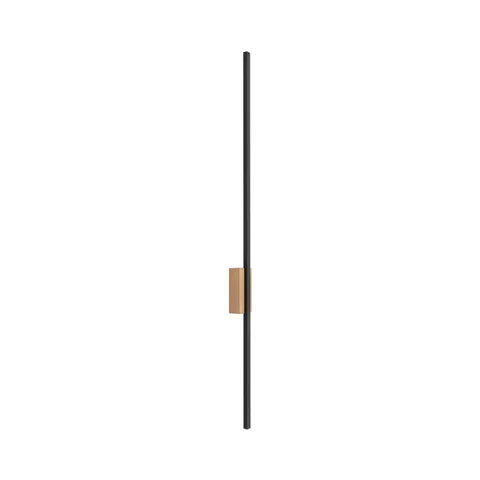 Kinkiet ścienny FLASH WOOD SOSNA LED 30W, barwa neutralna, czarne aluminium - 6411