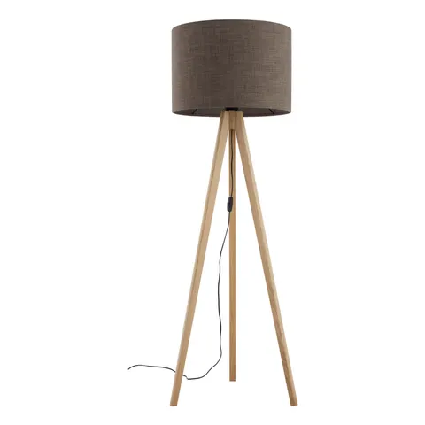 Lampa podłogowa GRAND z brązowym kloszem, 145cm wysokości - 16016