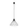 Lampa wisząca MODESTO BLACK pojedyncza z szerokim drucianym kloszem na GU10 - 10160