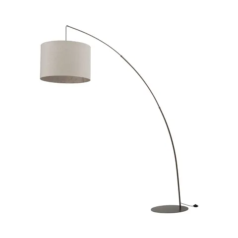 Lampa podłogowa MOBY BROWN z lnianym wiszącym kloszem, gwint E27 - 6097