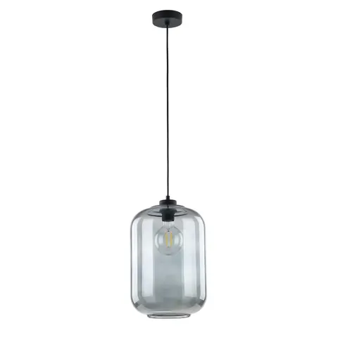 Lampa wisząca szklana grafitowa SOLBIK - 10189