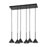 Lampa wisząca czarna ze stożkowymi kloszami CONO BLACK MINI 6 - 10306