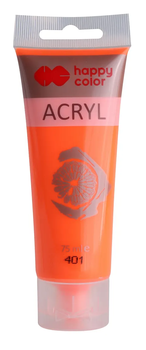 Farba akrylowa Happy Color 75 ml - 401 Pomarańczowy fluo