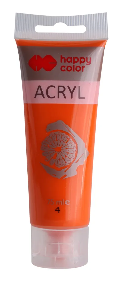 Farba akrylowa Happy Color 75 ml - 4 Pomarańczowy