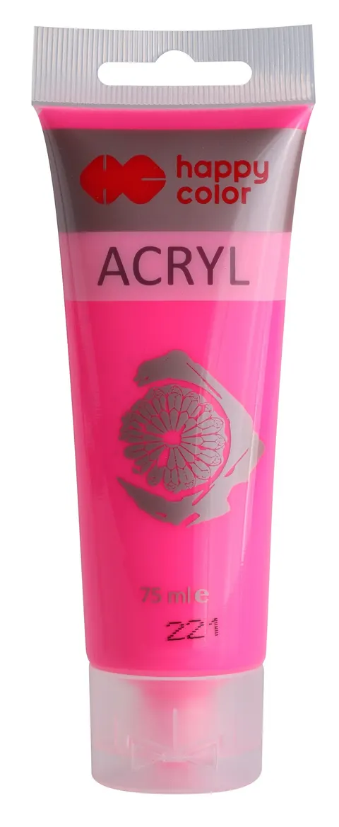 Farba akrylowa 75ml, różowy, Happy Color NR 221