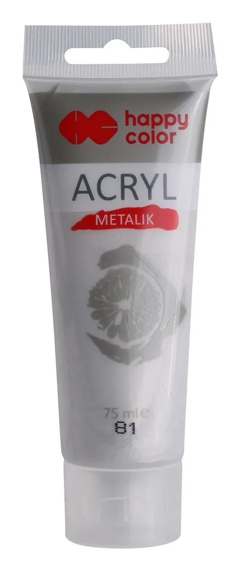Farba akrylowa Happy Color 75 ml - 81 Srebrna