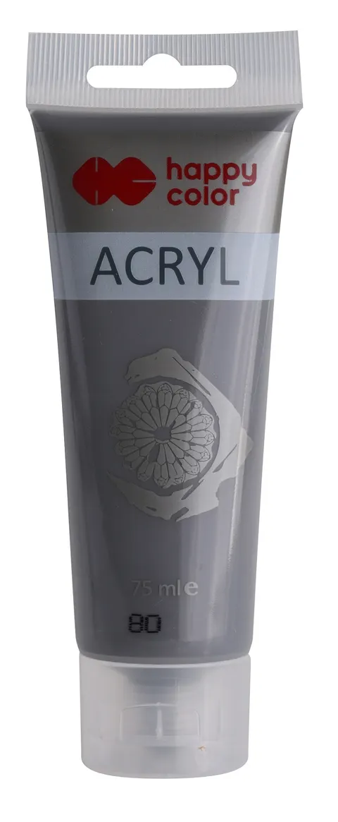 Farba akrylowa Happy Color 75 ml - 80 Szary