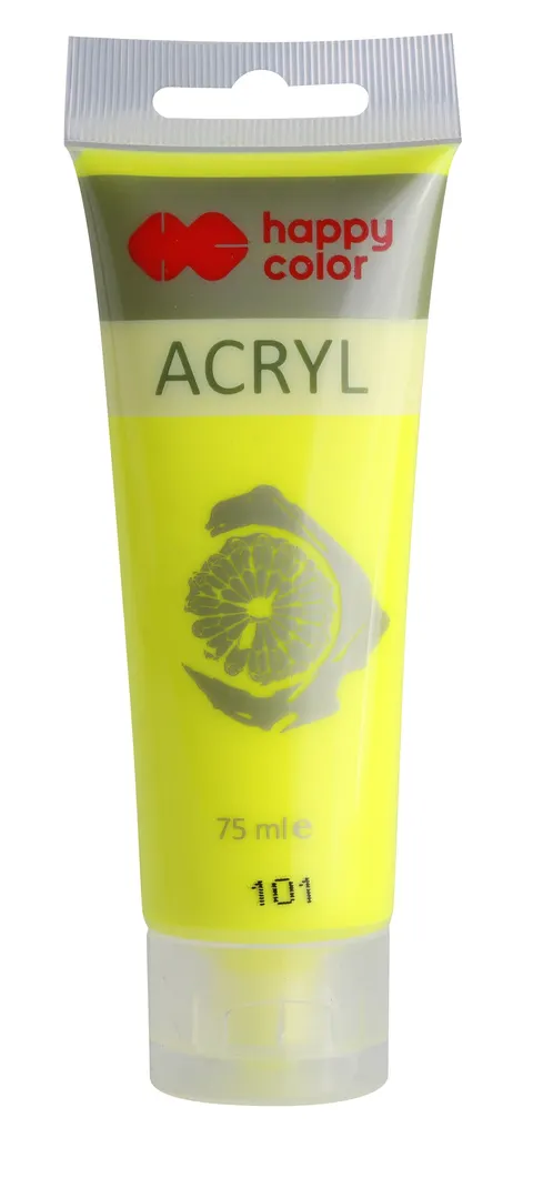 Farba akrylowa Happy Color 75 ml - 101 Żółty fluo