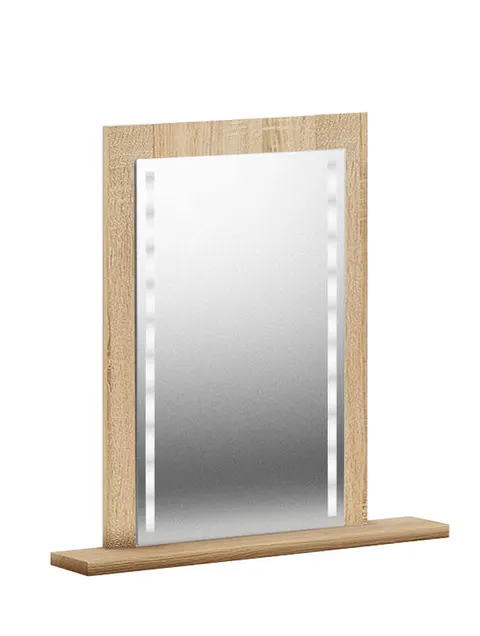 Lustro z oświetleniem LED dąb sonoma