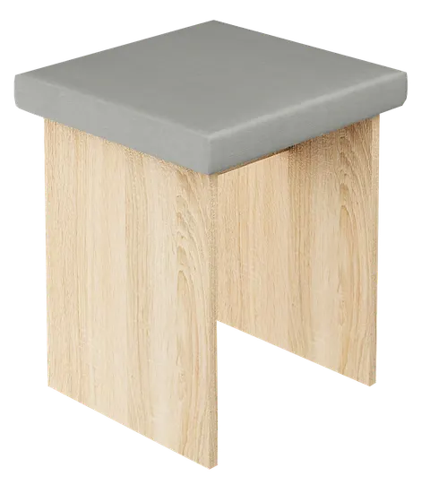 Taboret tapicerowany do toaletki dąb sonoma