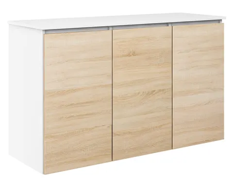 Komoda MEGAN K1 z szafkami 120 cm biały/dąb sonoma
