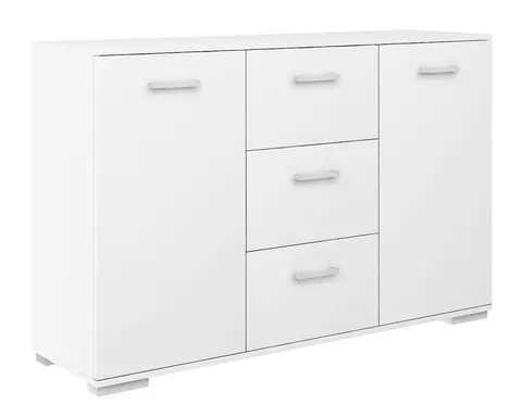 Komoda z szufladami i szafkami ABS-120 K3 biała