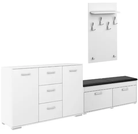 Zestaw mebli do przedpokoju 120W2 biały