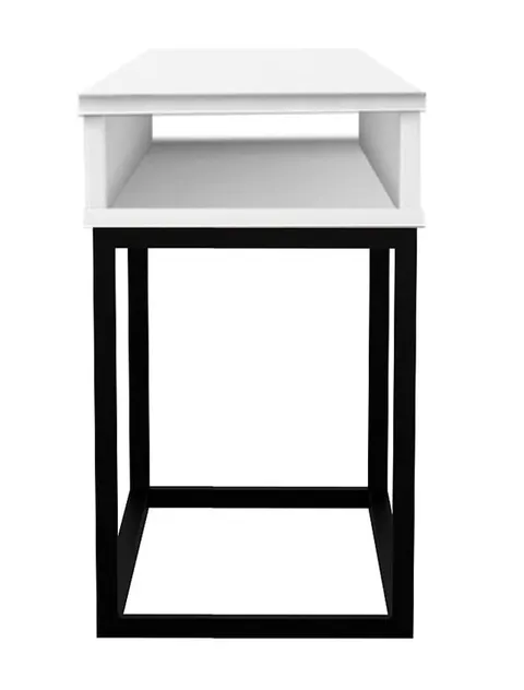 Szafka nocna stolik LOFT metalowa czarna/biała