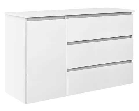 Komoda MEGAN K5 z szafką i szufladami 120 cm biała