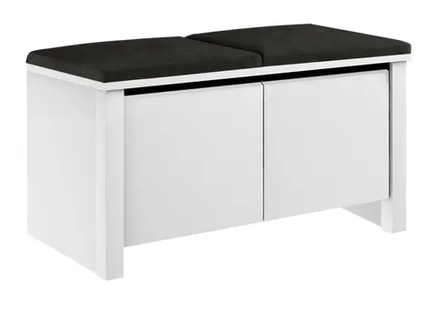 Szafka na buty z siedziskiem SCANDIC SC-100 biała/czarne
