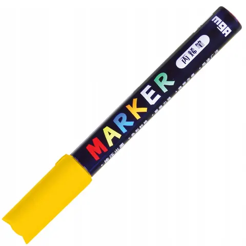 Marker akrylowy M&G 1-2 mm - S400 żółty