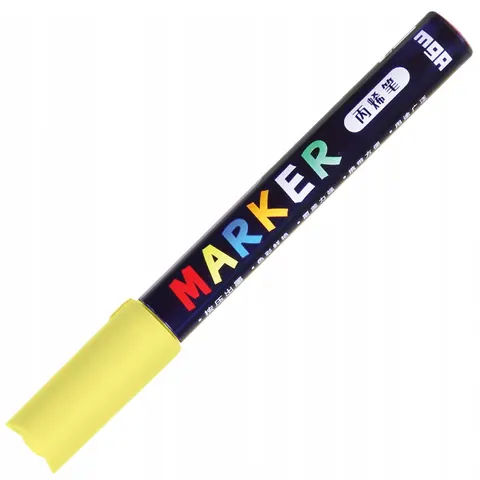 Marker akrylowy M&G 1-2 mm - S040 żółty neon