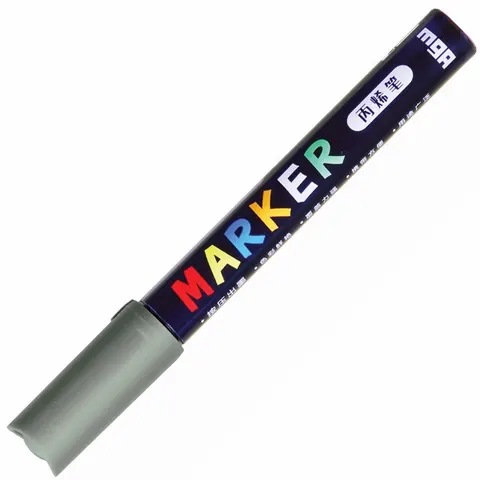 Marker akrylowy M&G 1-2 mm - S110 srebrny
