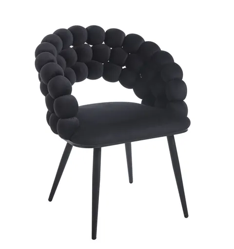 Krzesło KLARA K20-FX (G) czarny/czarny velvet