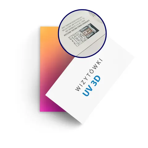 Wizytówki UV tłoczone 3D wypukłe