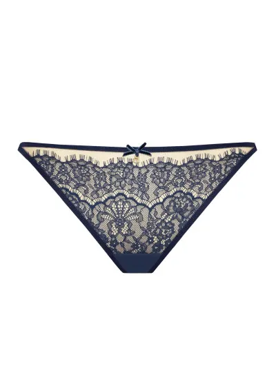 Samanta - Stringi Lara C300 granatowy XS Niebieski