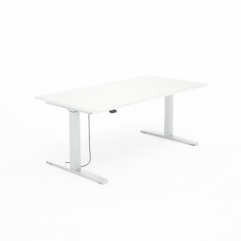 Białe biurko z regulacją elektryczną SV-303