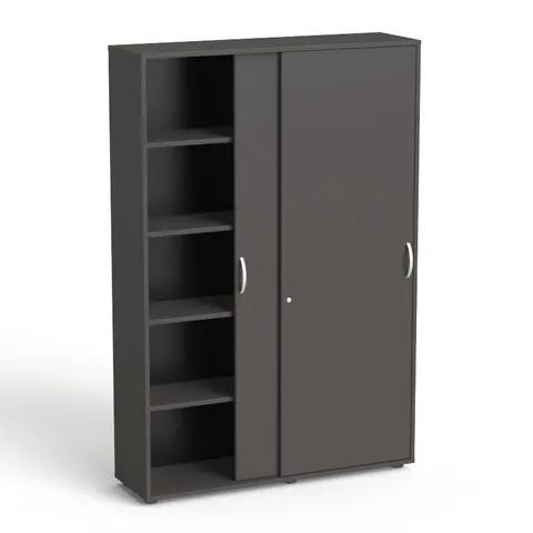 Szafa biurowa z drzwiami przesuwnymi 120 cm SV-101 M grafit
