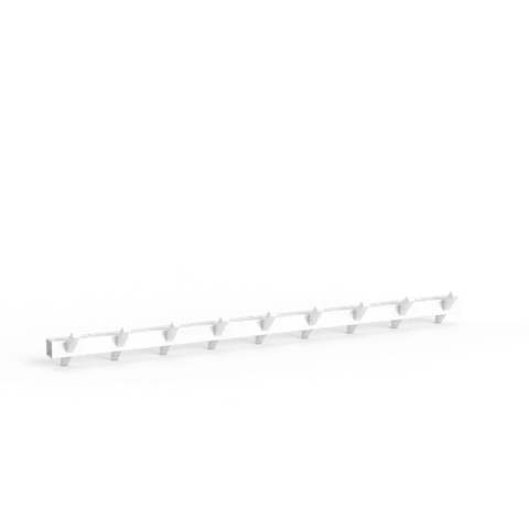 Długi wieszak z metalu SV-71 biały