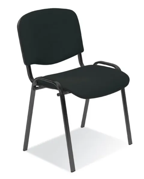 Krzesło konferencyjne ISO black w tkaninie czarnej