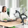 Podwójne ramię Leitz Ergo do monitora i laptopa, ciemnoszare