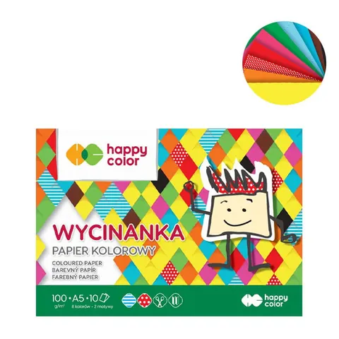 Blok Wycinanka, A5 10 ark, 100 g, Happy Color