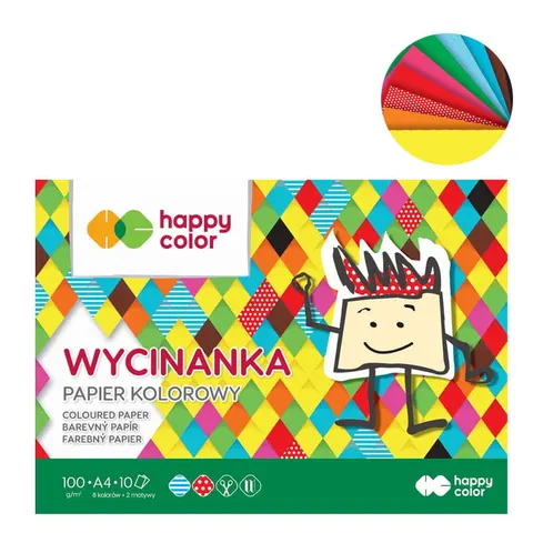 Blok Wycinanka, A4, 10 ark, 100 g, Happy Color