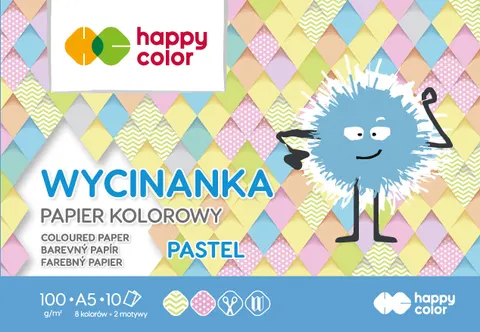 Blok Wycinanka Pastel A5 10 ark 100 g Happy Color
