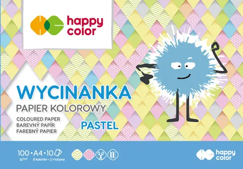Blok Wycinanka Pastel A4 10 ark 100 g Happy Color