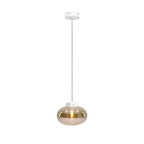 Maxlight P0518 Lampa Wisząca Moonstone Amber Glass+white Marble