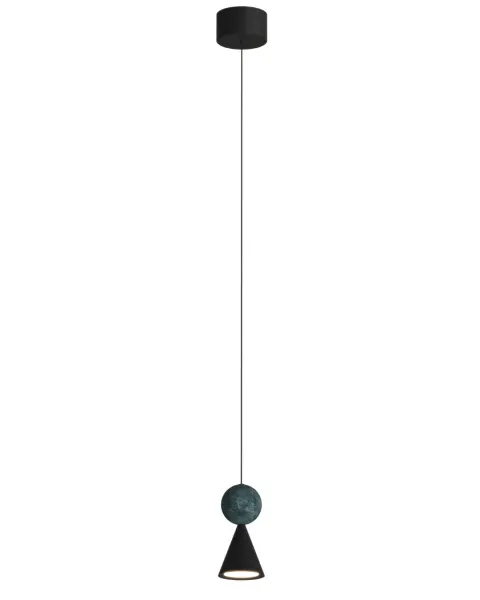 Maxlight P0682 Lampa Wisząca Bingo 8W Czarny + Malachit
