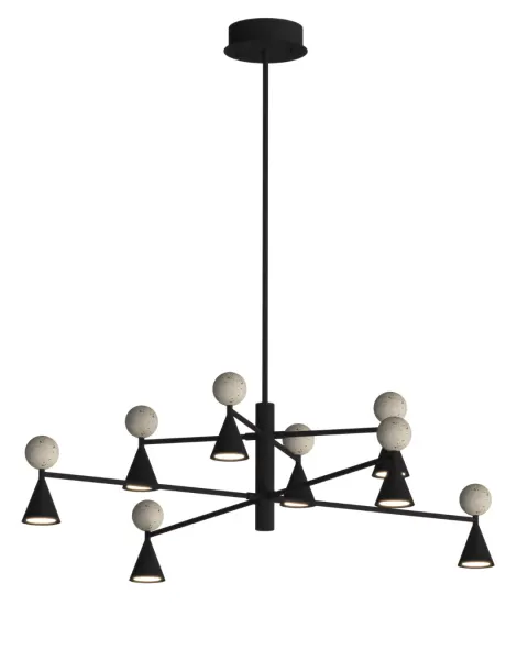 Maxlight P0685 Lampa Wisząca Bingo 54W Czarny + Trawertyn
