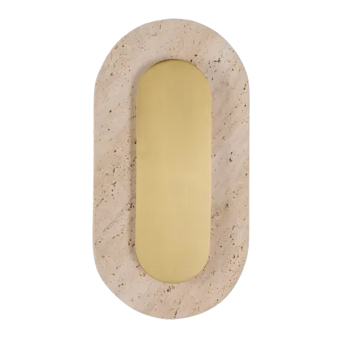 Maxlight W0478 Kinkiet Travertino Oval 10W Złoty