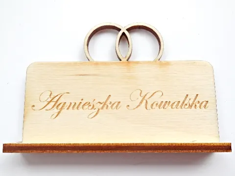Drewniane Winietki ślubne wzór nr3