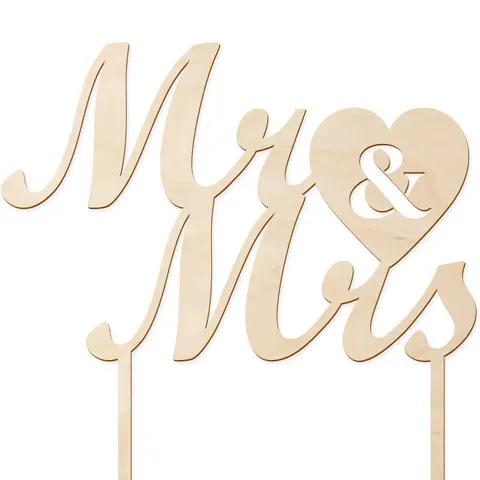 Topper na tort weselny Mr i Mrs