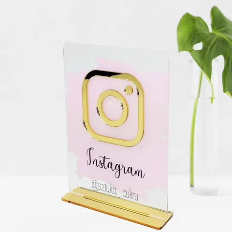Tabliczka Social Media - Tabliczka z logo instagrama, facebooka itd
