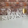 Napis ślubny Państwo z nazwiskiem