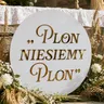 "Plon niesiemy plon" dekoracja dożynkowa 60 cm