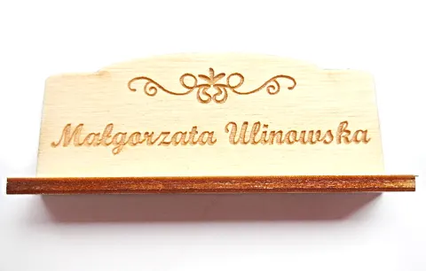 Drewniane Winietki ślubne wzór nr5