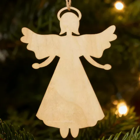 Dekoracja świąteczna drewniany Anioł 15 cm